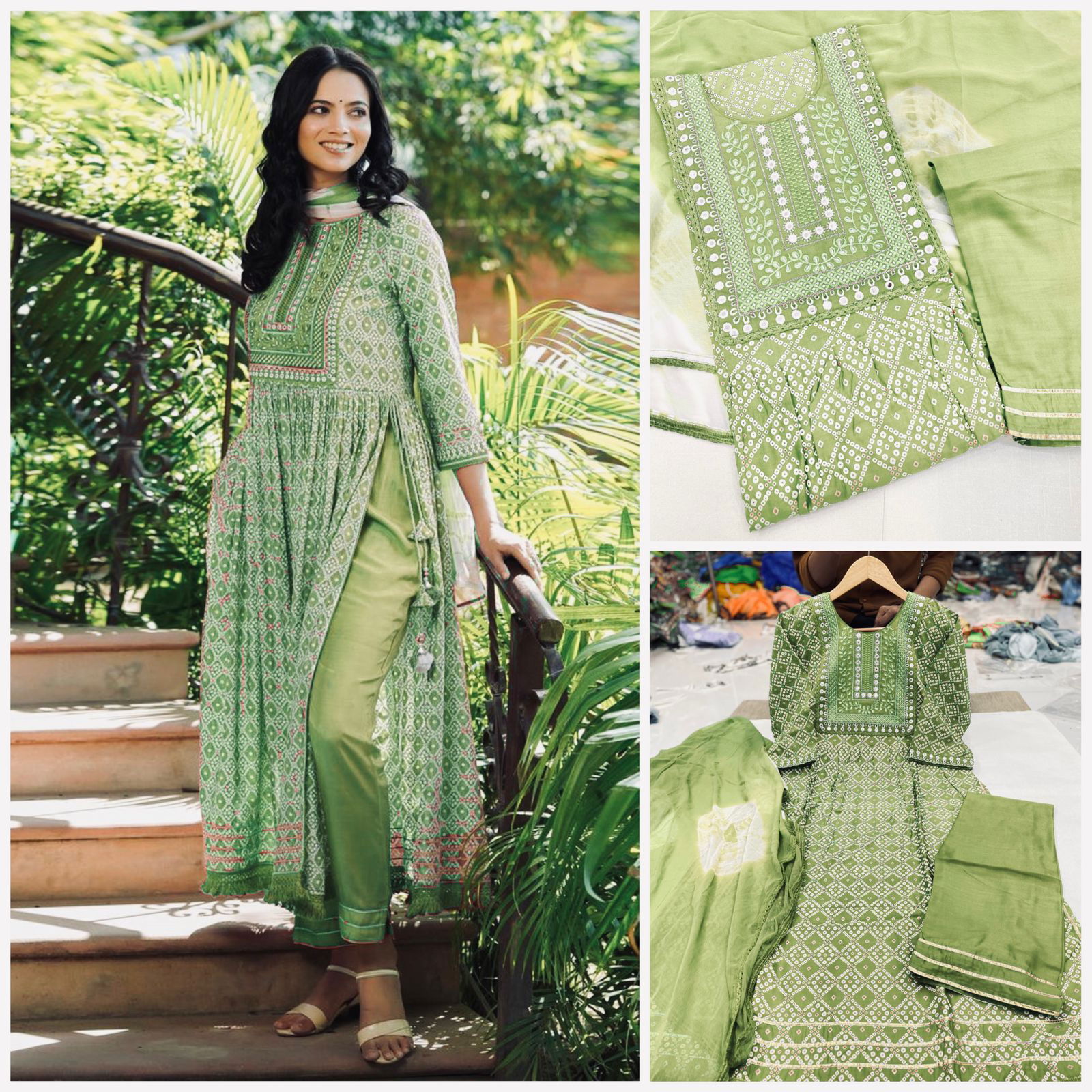  Jungle Book By Tdg Naira Cut Printed Embroidery Kurti With Bottom Dupatta Wholesalers In Delhi
